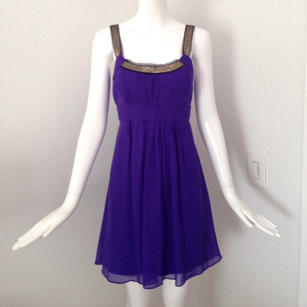 BCBG purple silk dress